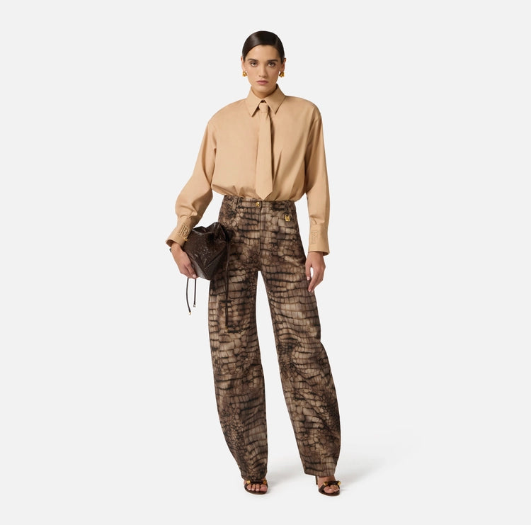 Camicia in cotone con cravatta