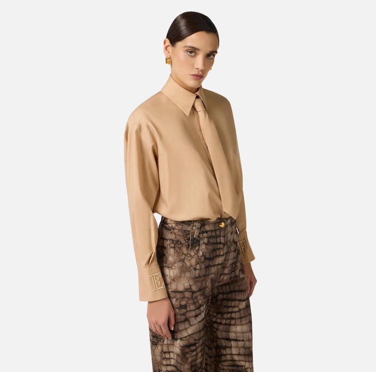 Camicia in cotone con cravatta