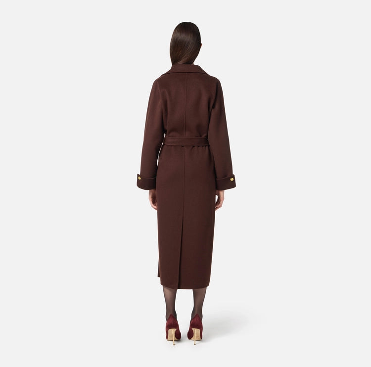 Cappotto in panno di misto lana double