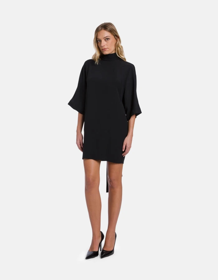 Abito corto in crêpe