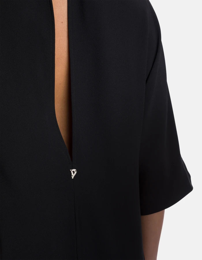 Abito corto in crêpe