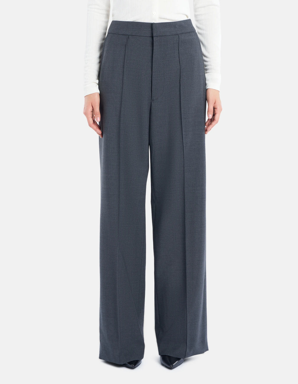 Pantaloni Penni wide leg in gabardina di lana