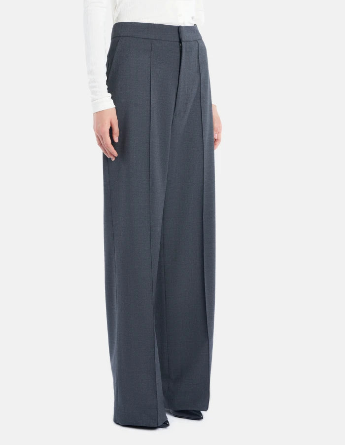 Pantaloni Penni wide leg in gabardina di lana