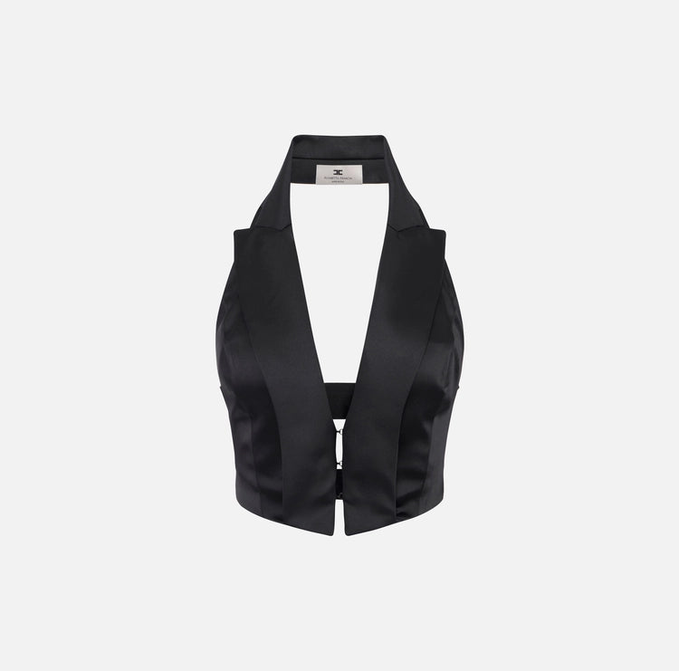 Gilet in raso con cinturini