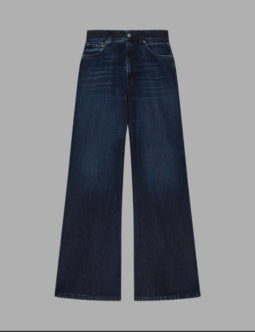 Jeans Amber wide leg in denim fisso cotone e lyocell
