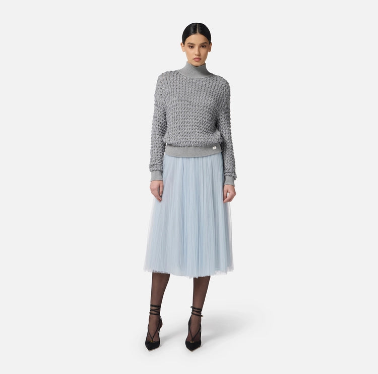 Maglia in bouclé con paillettes