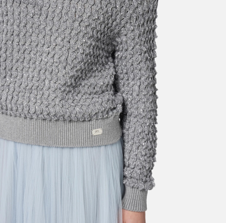 Maglia in bouclé con paillettes