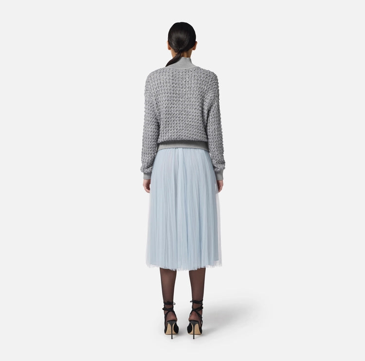 Maglia in bouclé con paillettes