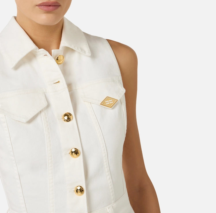 Tuta in denim con dettaglio logo