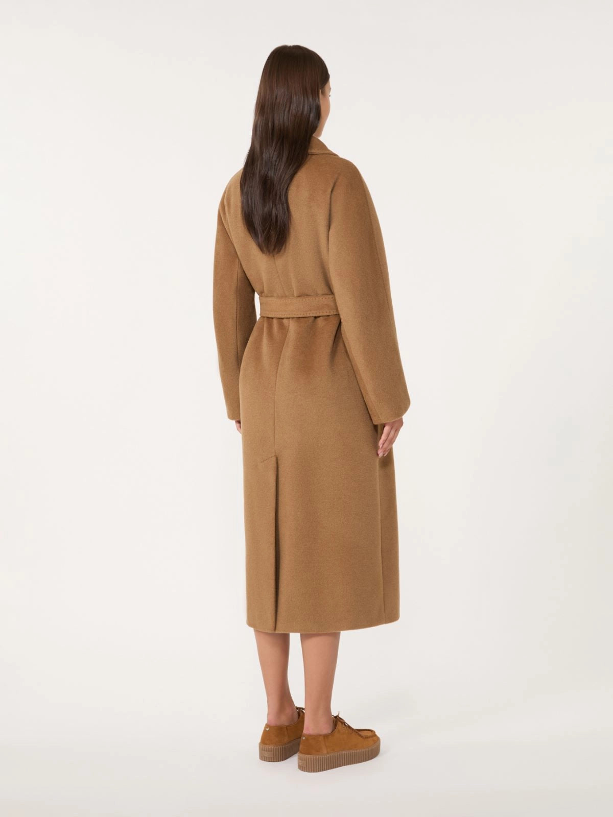 Cappotto lungo in lana e alpaca