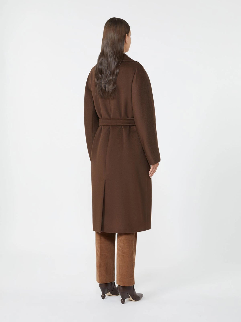 Cappotto midi doppiopetto in lana