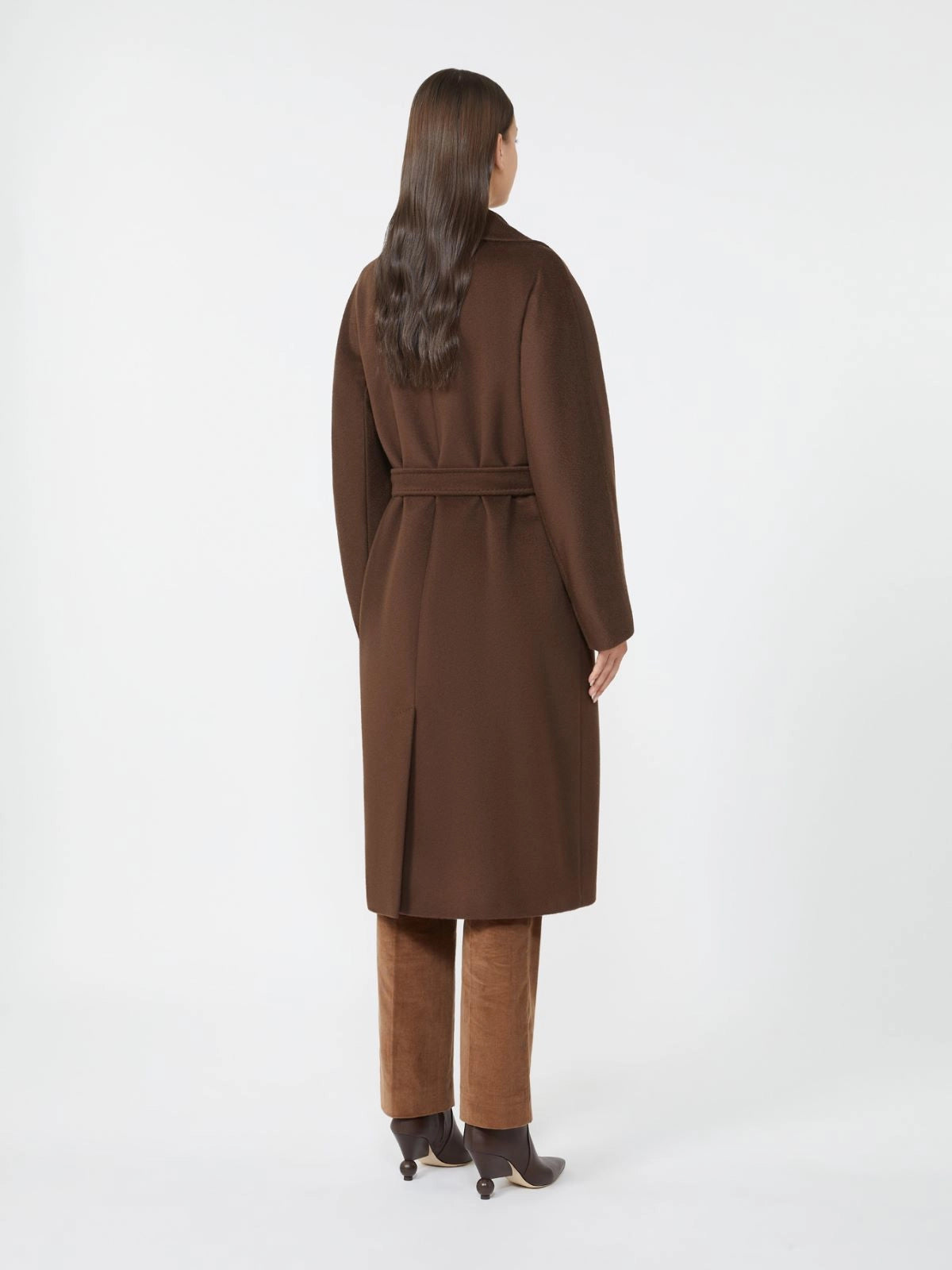 Cappotto midi doppiopetto in lana
