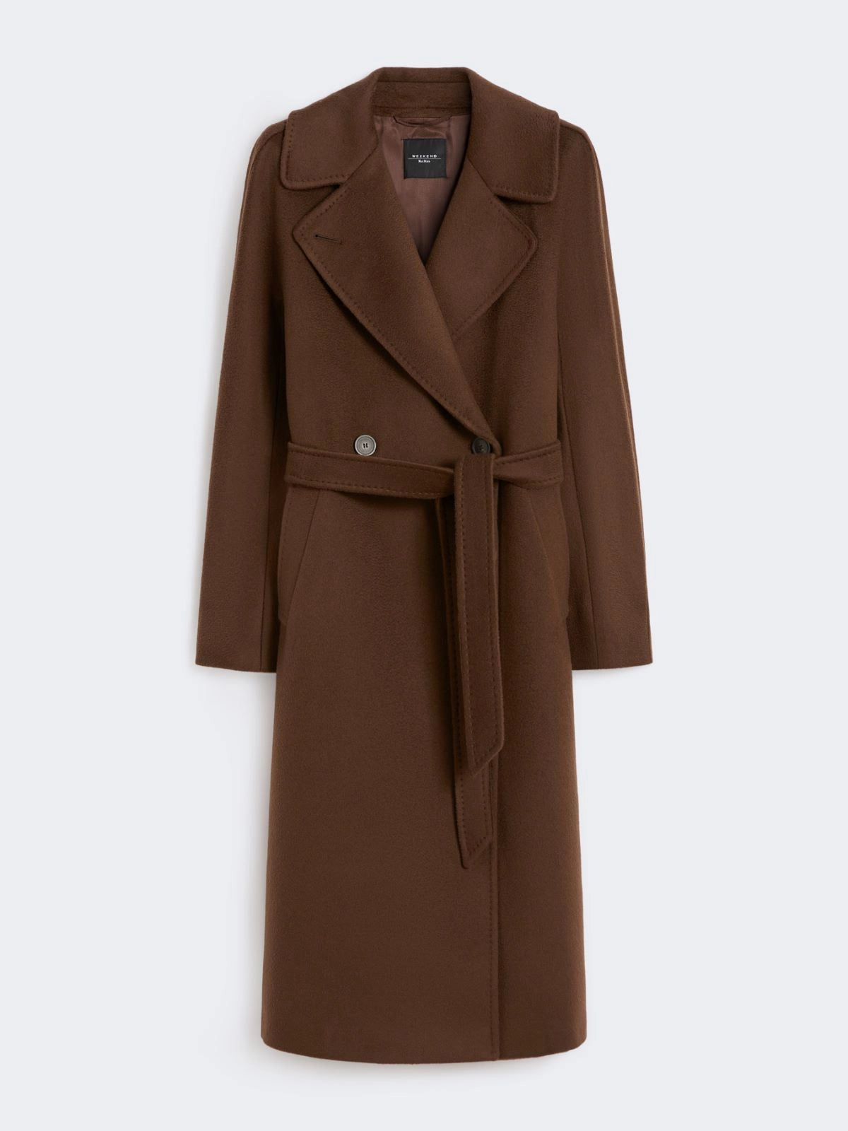 Cappotto midi doppiopetto in lana
