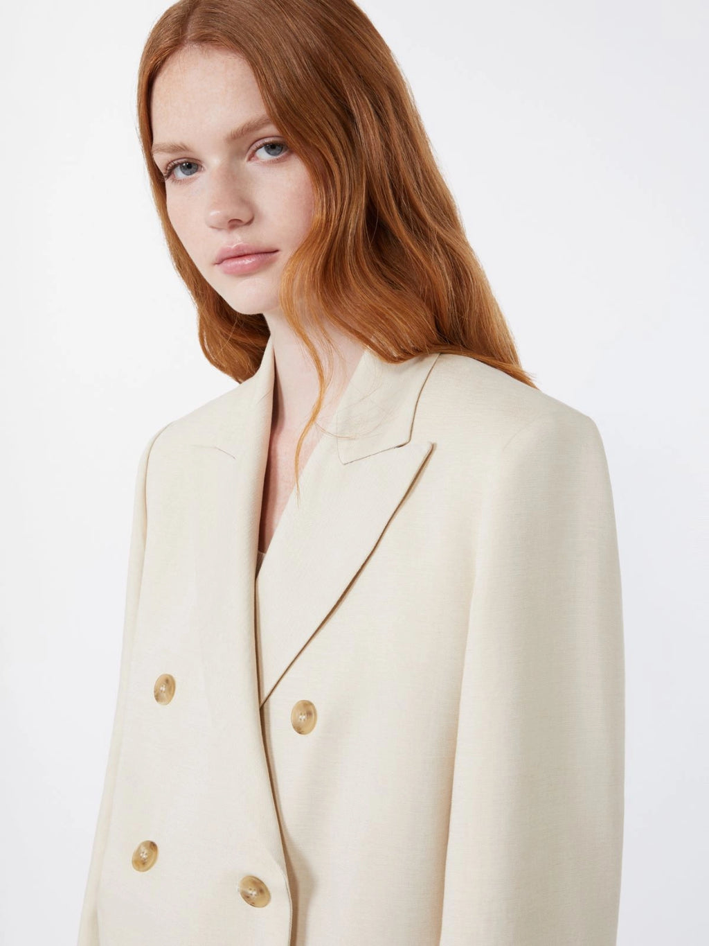 Blazer in viscosa e lino
