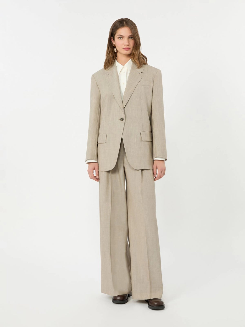 Blazer over in tela di lana