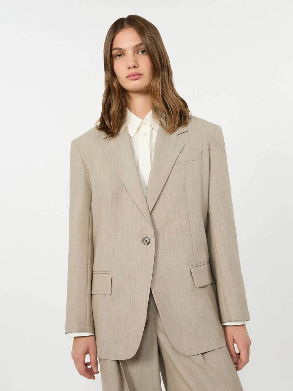 Blazer over in tela di lana