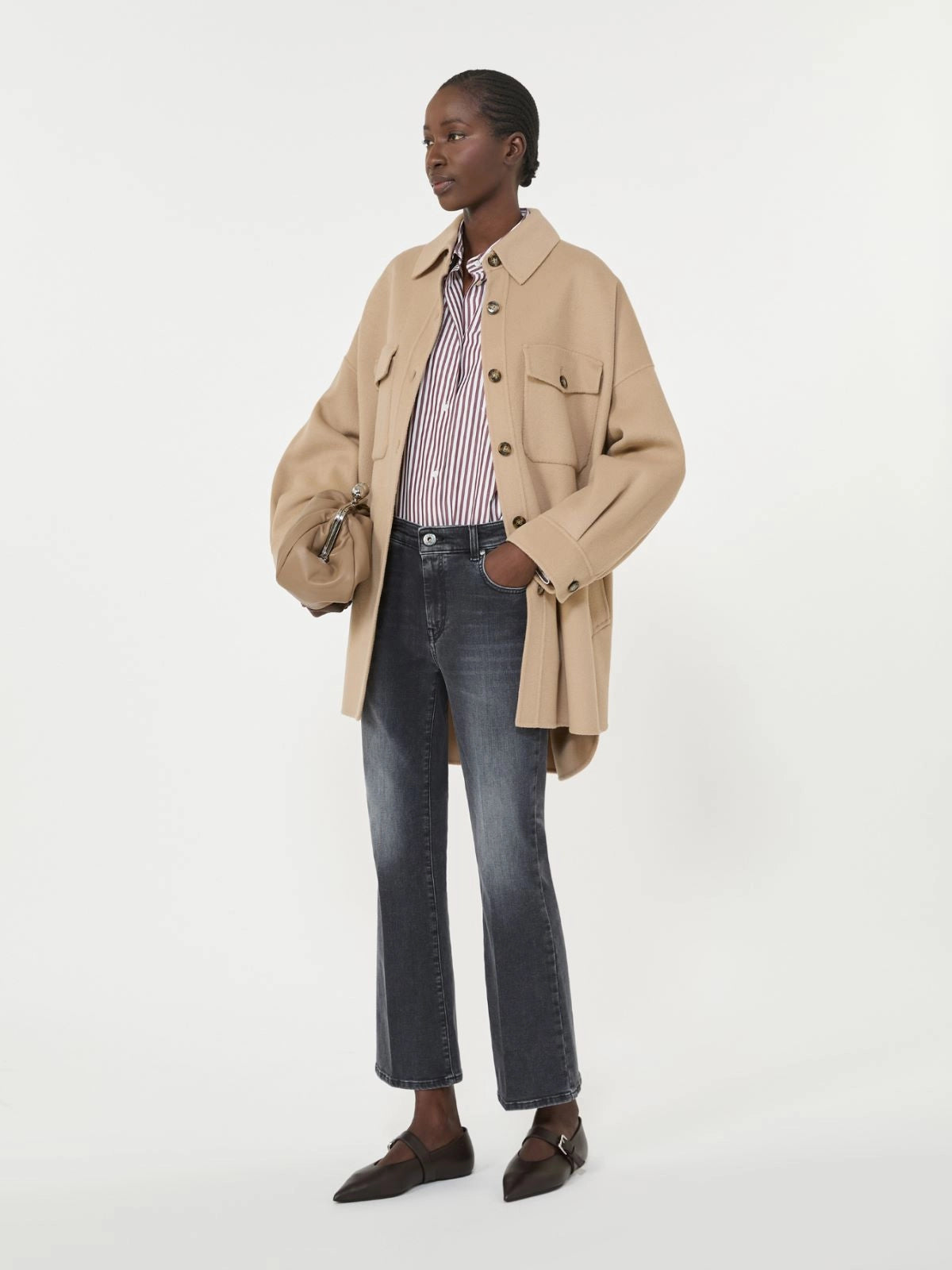 Cappotto over in mista lana
