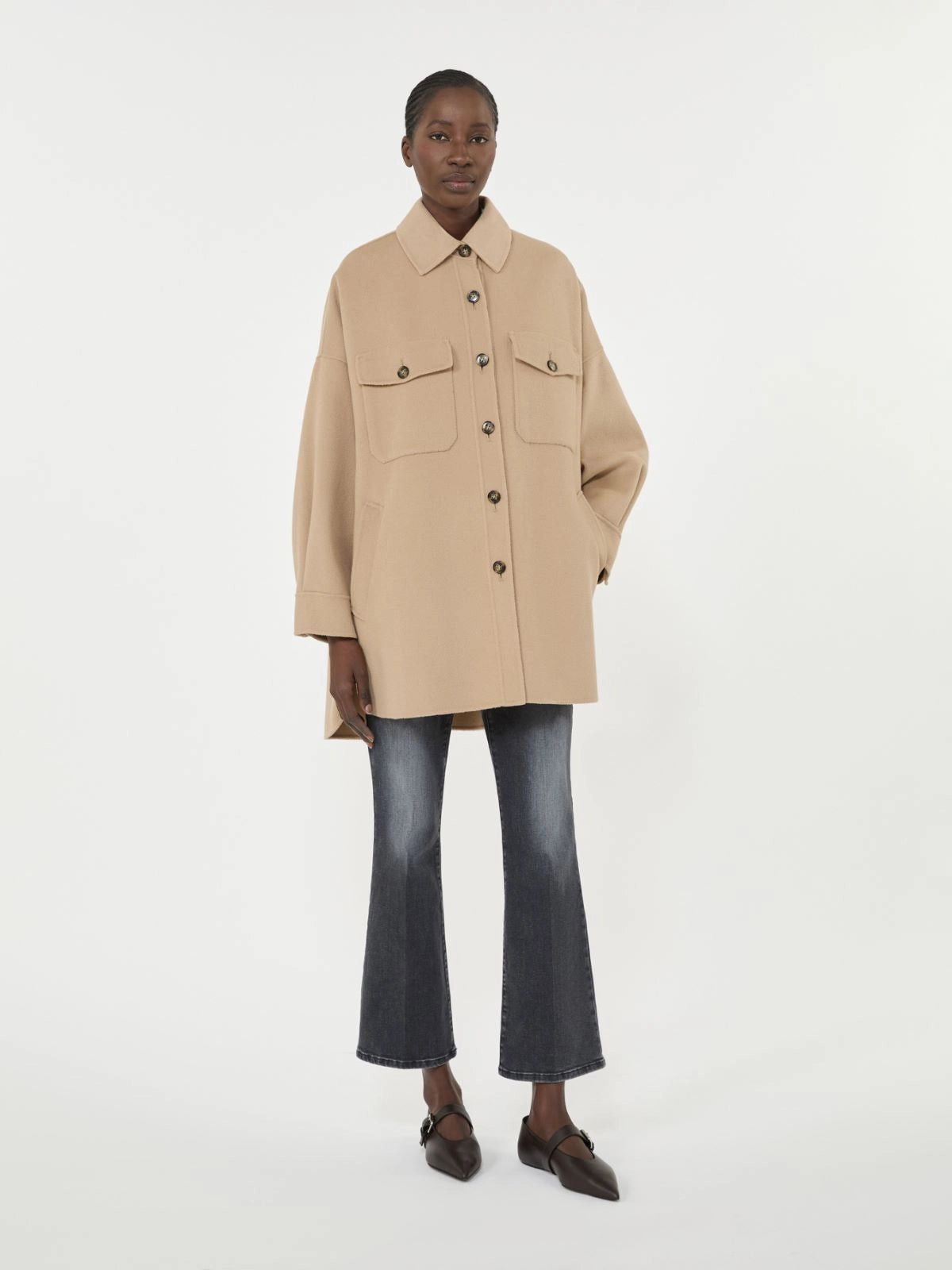 Cappotto over in mista lana