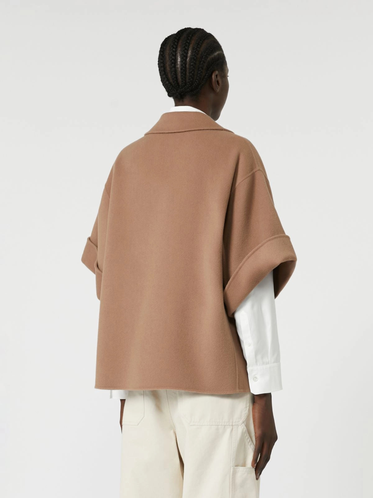 Cappotto corto in drap di lana