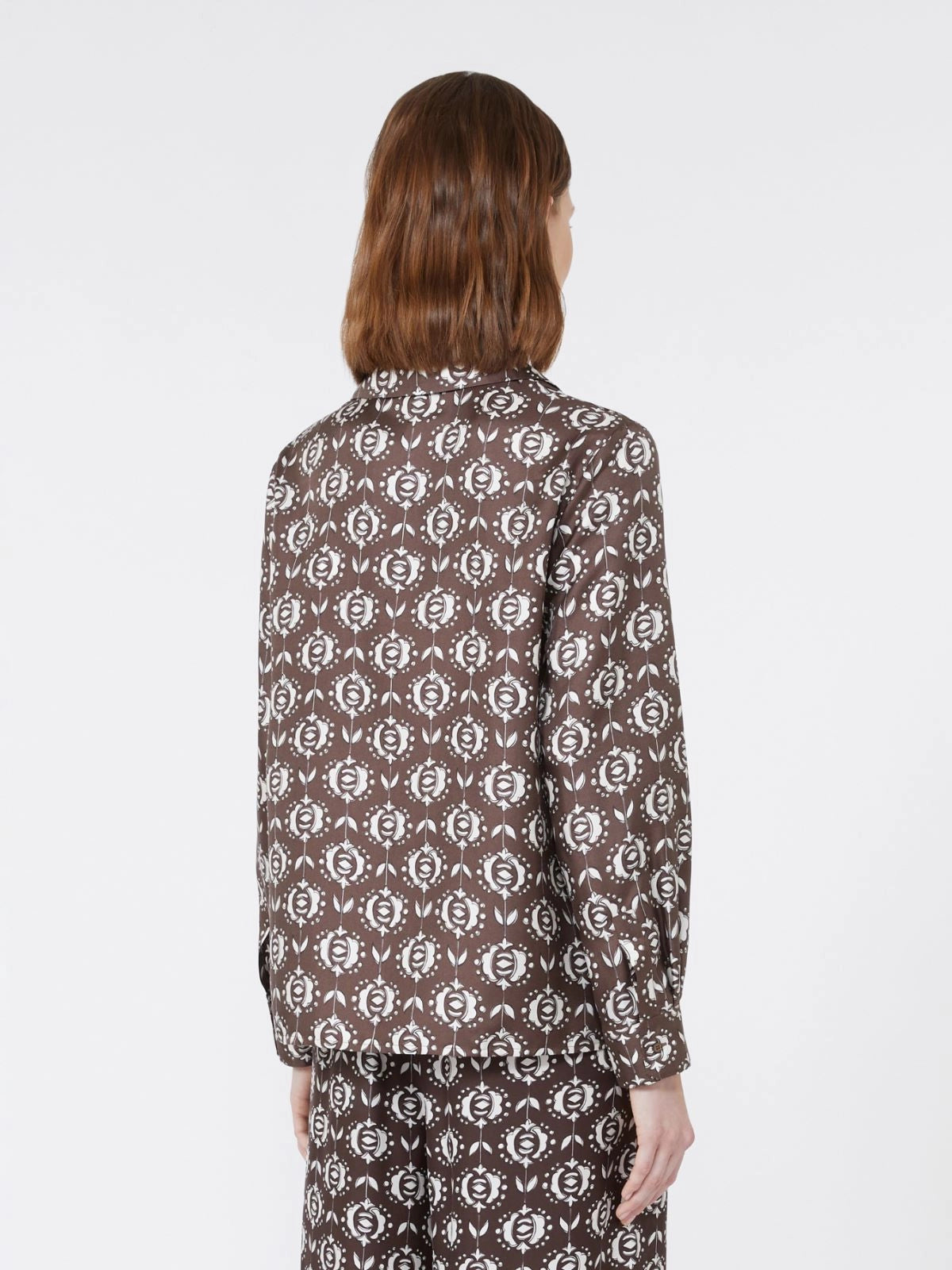 Camicia pigiama in seta stampata