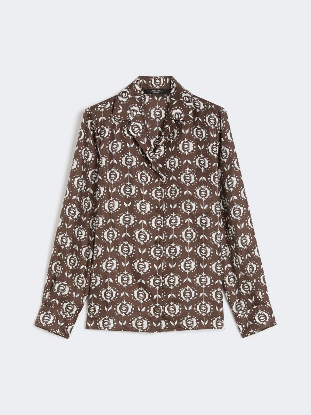 Camicia pigiama in seta stampata