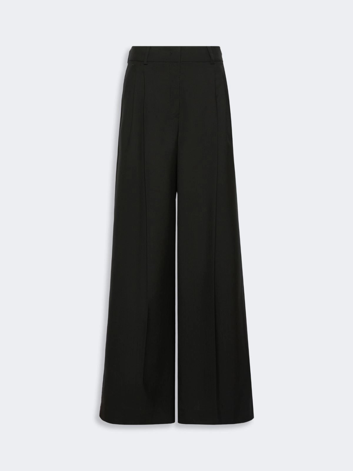 Pantalone wide leg in tela di lana