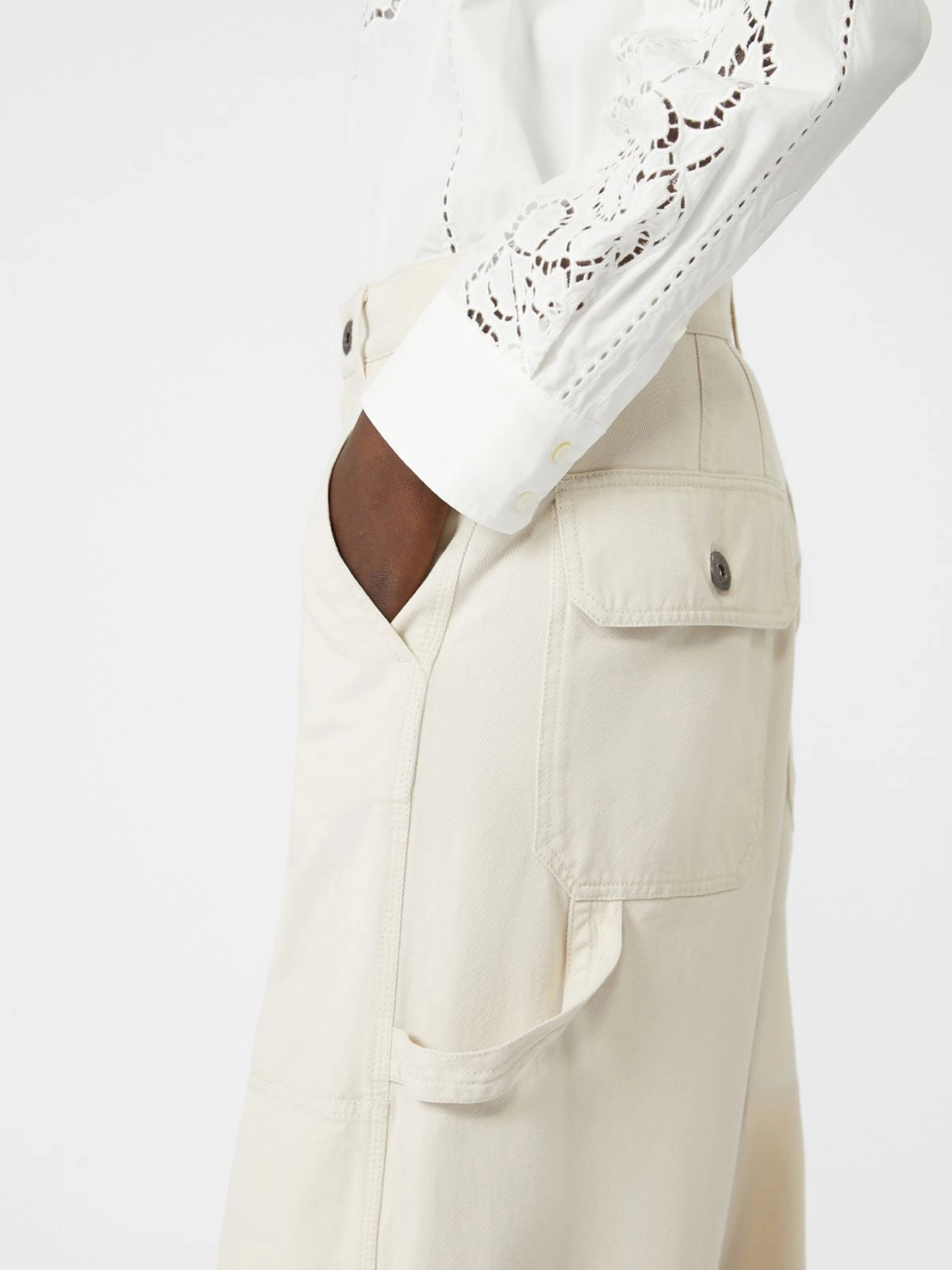 Pantalone workwear in drill di cotone