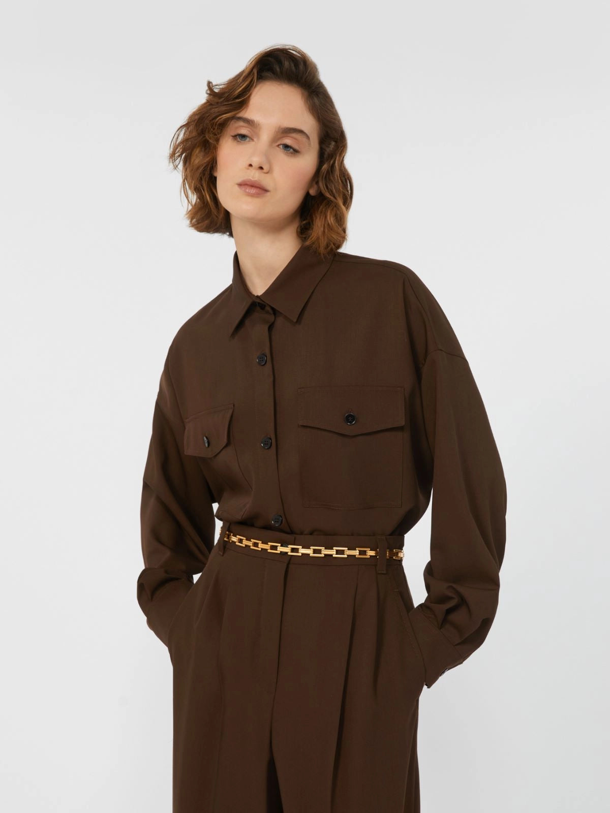 Camicia in levantina di lana