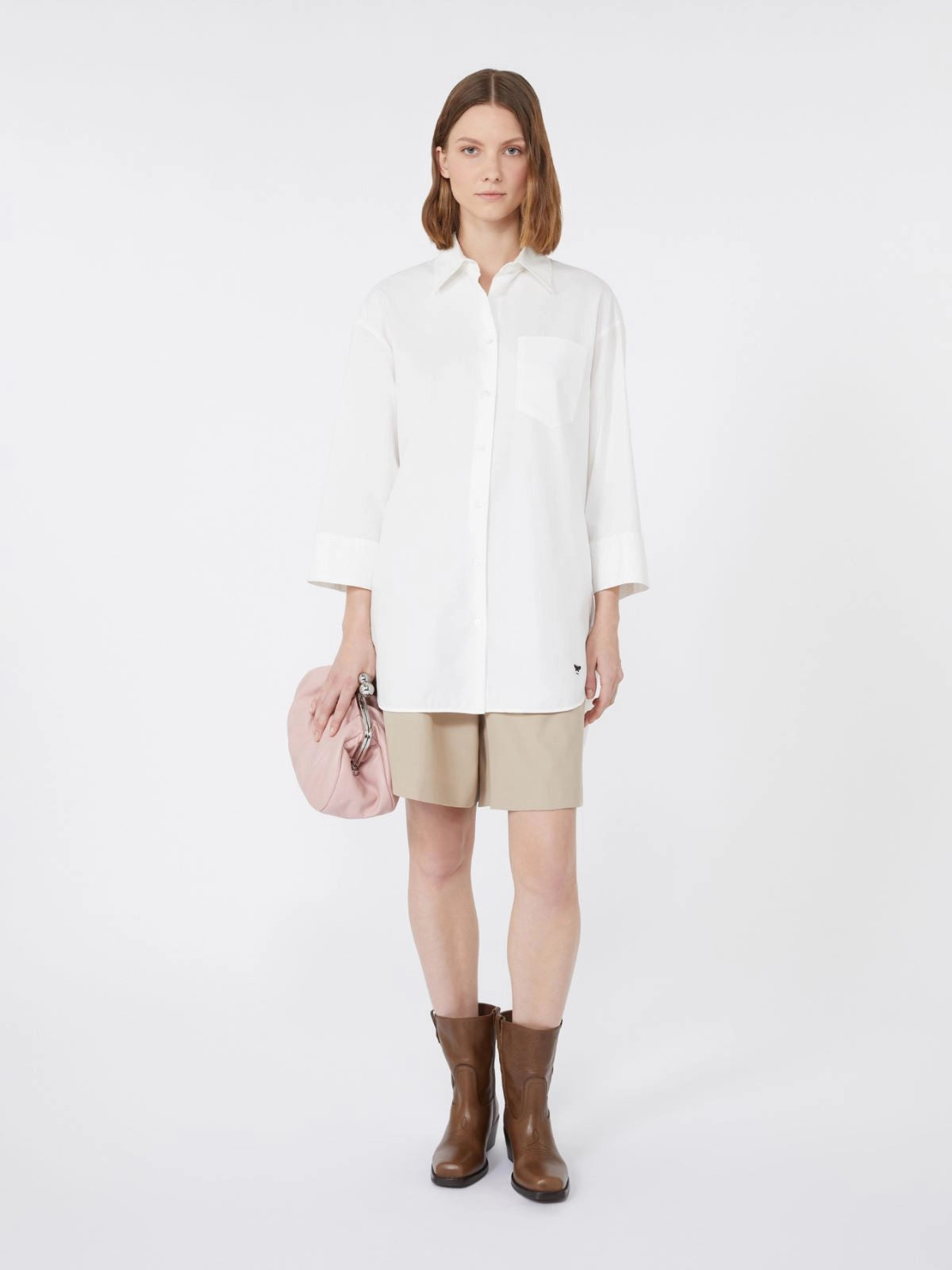 Camicia over in Oxford di cotone