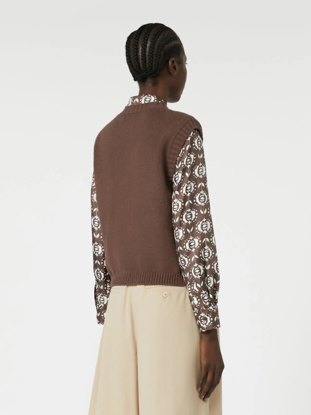 Gilet in filato di misto cotone