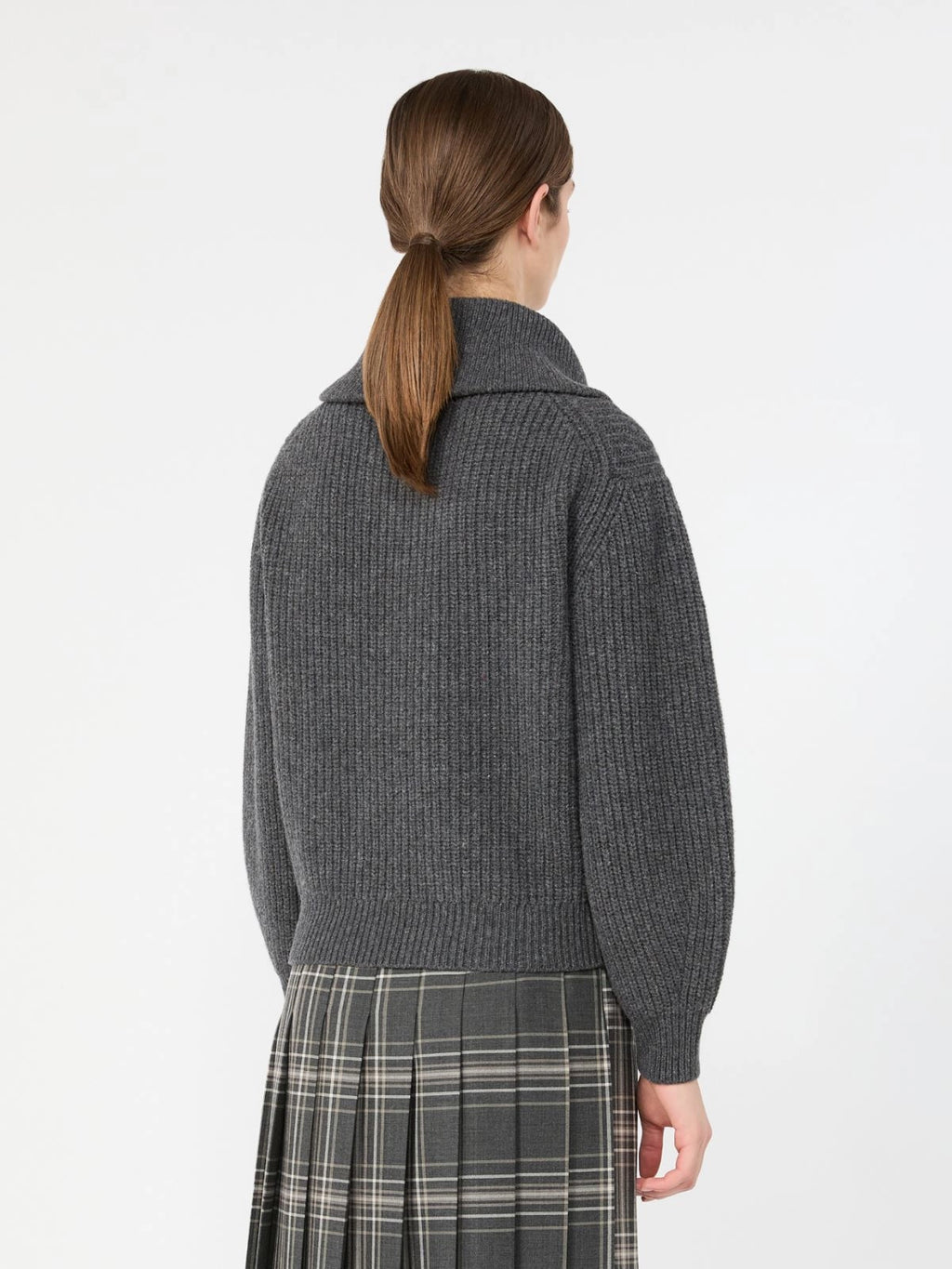 Dolcevita con zip in lana