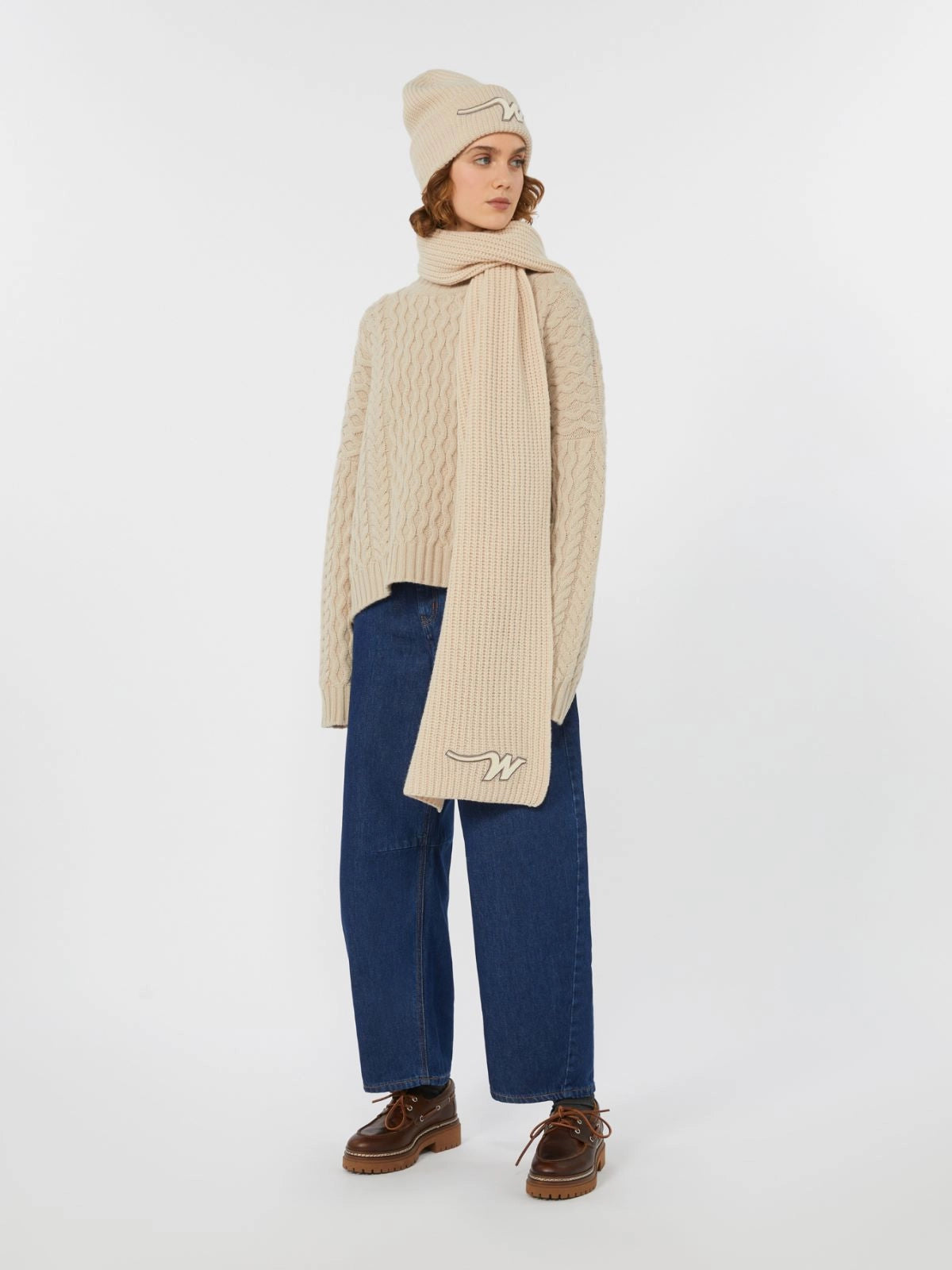 Maglia boxy in filato di lana
