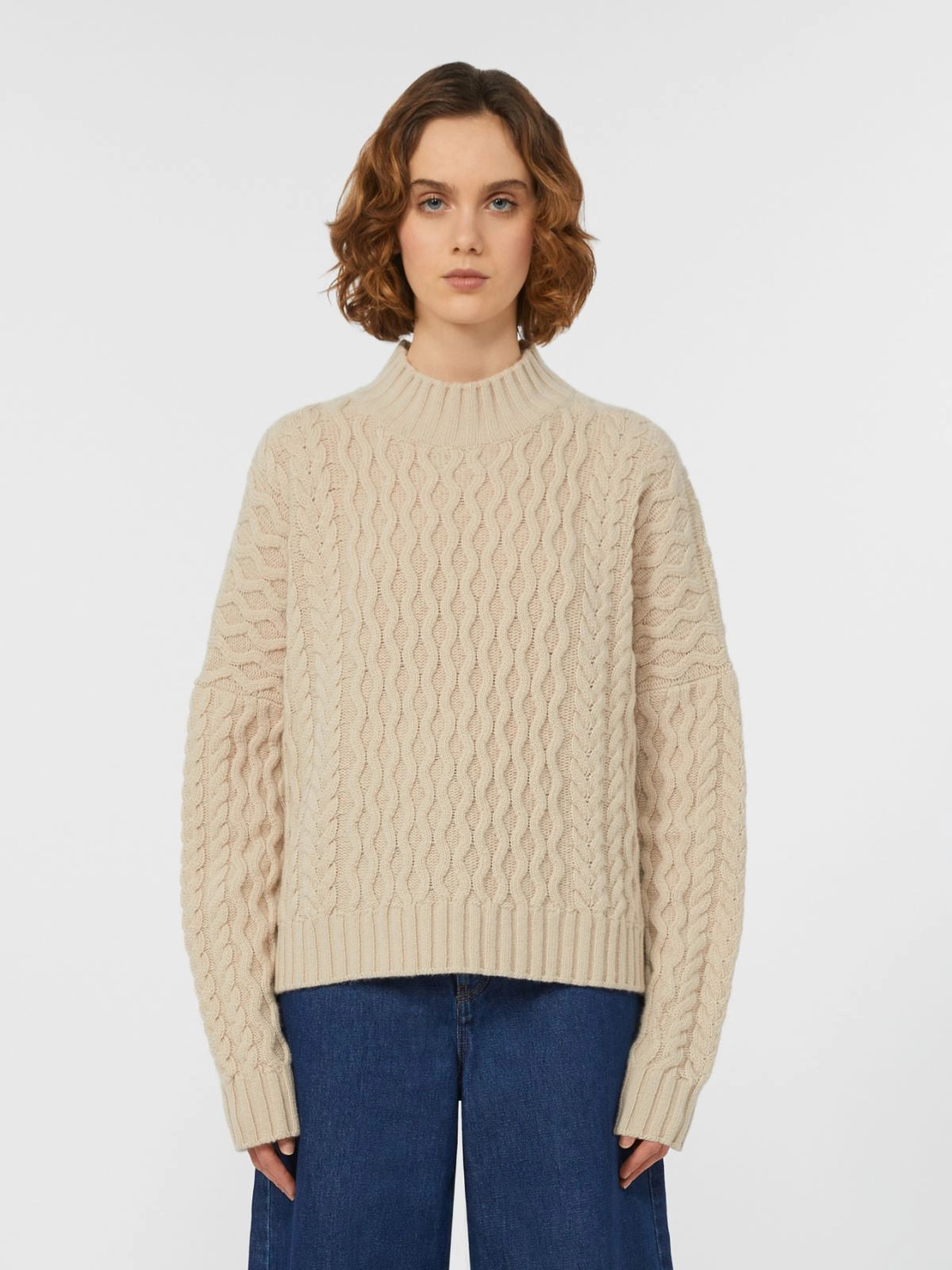 Maglia boxy in filato di lana