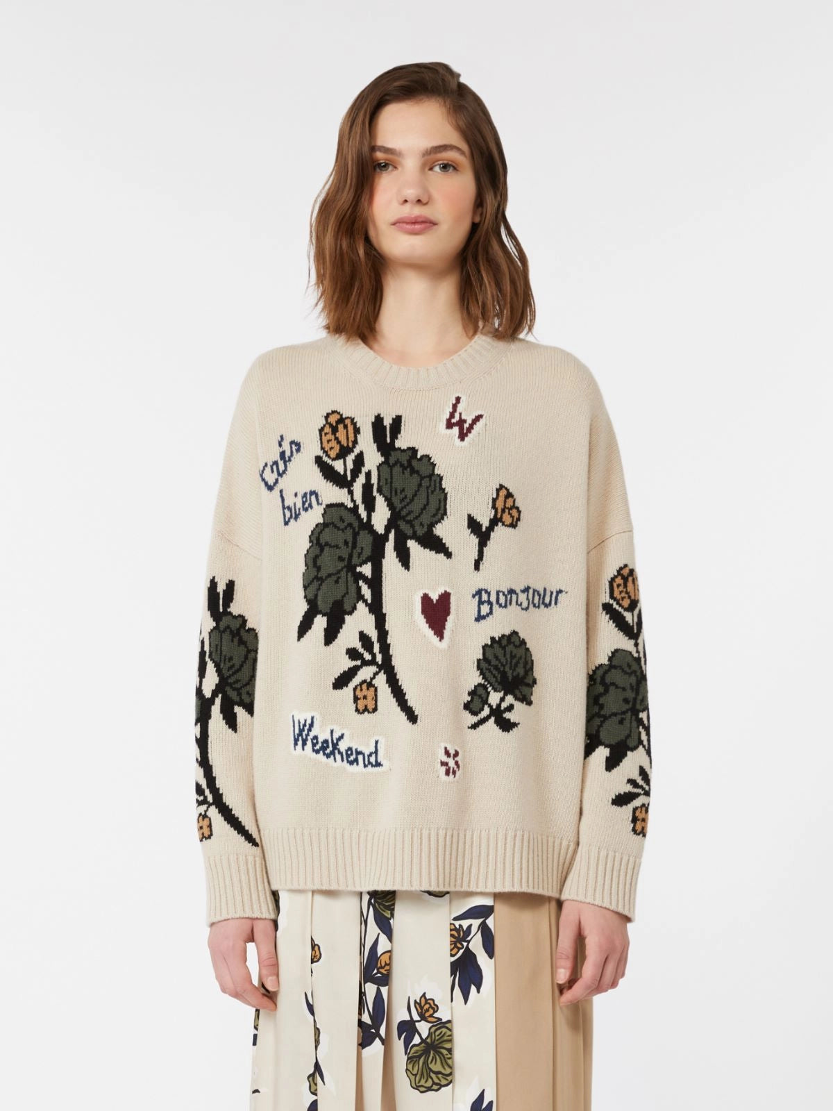 Maglia over in filato di lana