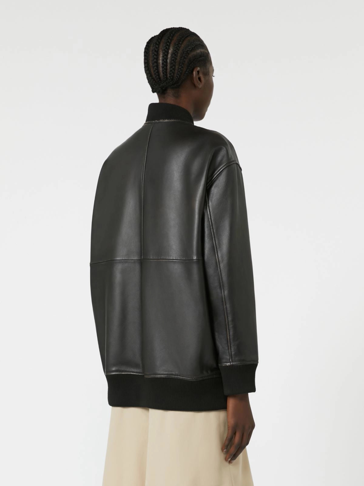 Bomber lungo in nappa
