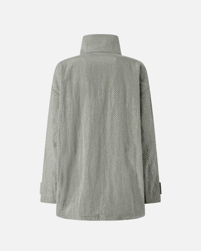 Parka tecnico con mini borchie effetto strass